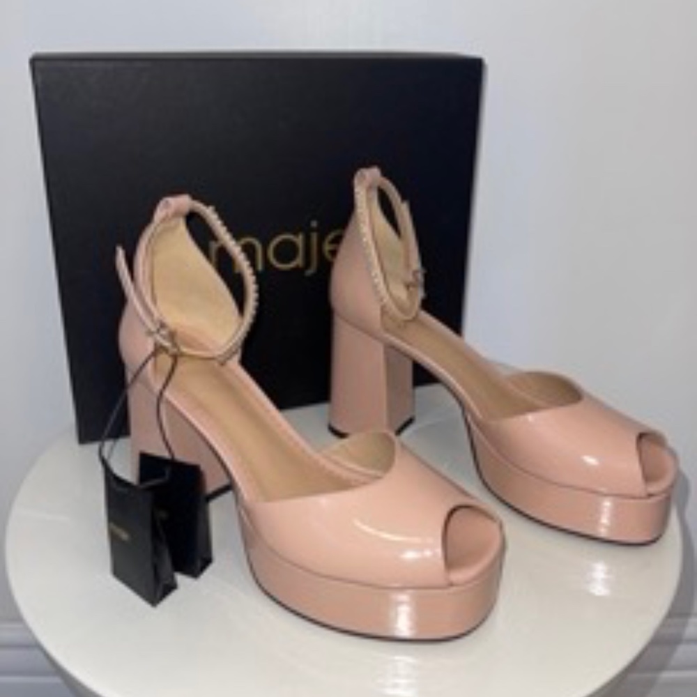 MAJE Brand New Blush Rhinestones High Heels with Tags